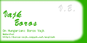 vajk boros business card